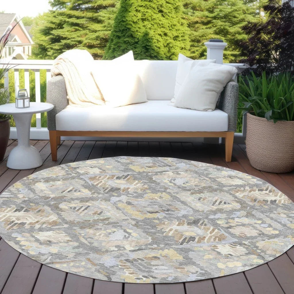 Amethira Gray Washable Indoor - Outdoor Rug - LOOMLAN - LOOMLAN Rugs - Outdoor Rugs