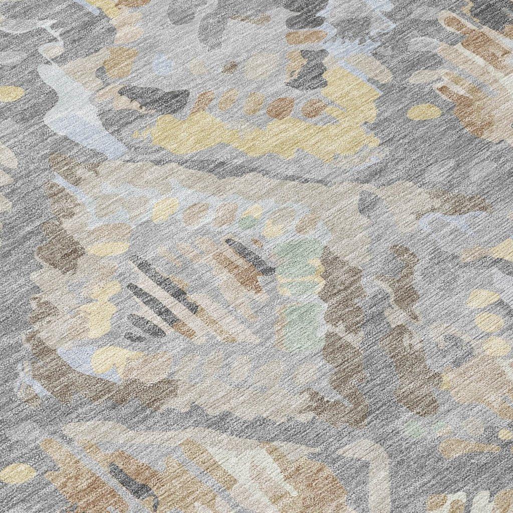Amethira Gray Washable Indoor - Outdoor Rug - LOOMLAN - LOOMLAN Rugs - Outdoor Rugs