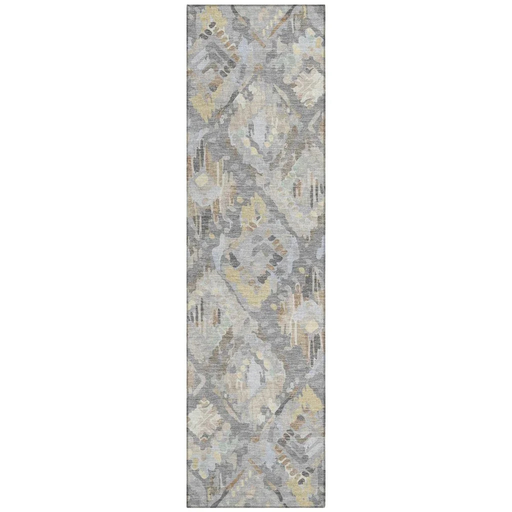 Amethira Gray Washable Indoor - Outdoor Rug - LOOMLAN - LOOMLAN Rugs - Outdoor Rugs