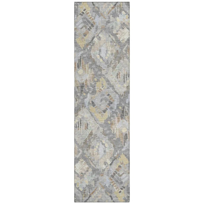 Amethira Gray Washable Indoor - Outdoor Rug - LOOMLAN - LOOMLAN Rugs - Outdoor Rugs