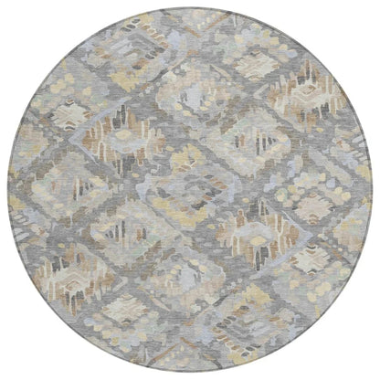Amethira Gray Washable Indoor - Outdoor Rug - LOOMLAN - LOOMLAN Rugs - Outdoor Rugs