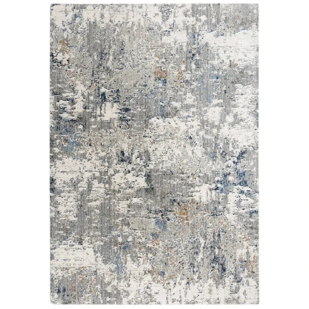 Amin Abstract Gray/ Blue Large Area Rugs - LOOMLAN - LOOMLAN - Area Rugs