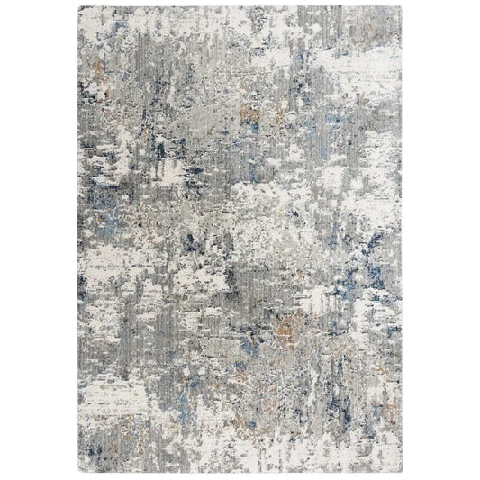 Amin Abstract Gray/ Blue Large Area Rugs - LOOMLAN - LOOMLAN - Area Rugs