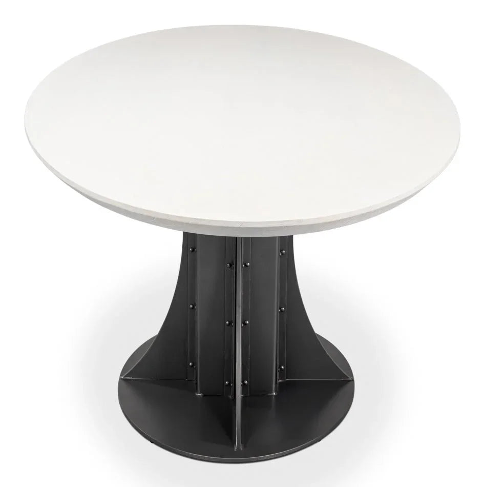 Aminah Wooden Oval Dining Table-Dining Tables-Sarreid-LOOMLAN