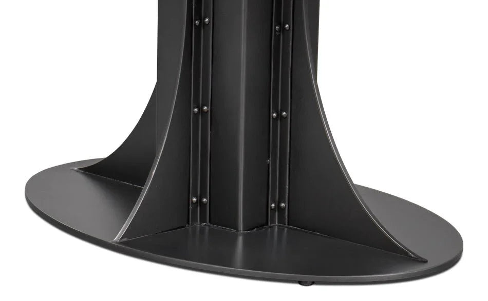 Aminah Wooden Oval Dining Table-Dining Tables-Sarreid-LOOMLAN