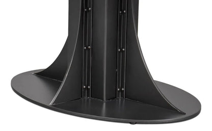 Aminah Wooden Oval Dining Table-Dining Tables-Sarreid-LOOMLAN