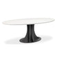 Aminah Wooden Oval Dining Table-Dining Tables-Sarreid-LOOMLAN