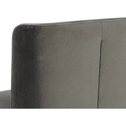 Amita Fabric Wheeled Armless Dining Chair - LOOMLAN - SUNPAN - Dining Chairs