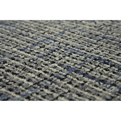 Amna Checkered Blue Area Rugs For Living Room - LOOMLAN - LOOMLAN - Area Rugs
