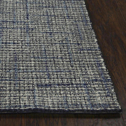 Amna Checkered Blue Area Rugs For Living Room - LOOMLAN - LOOMLAN - Area Rugs