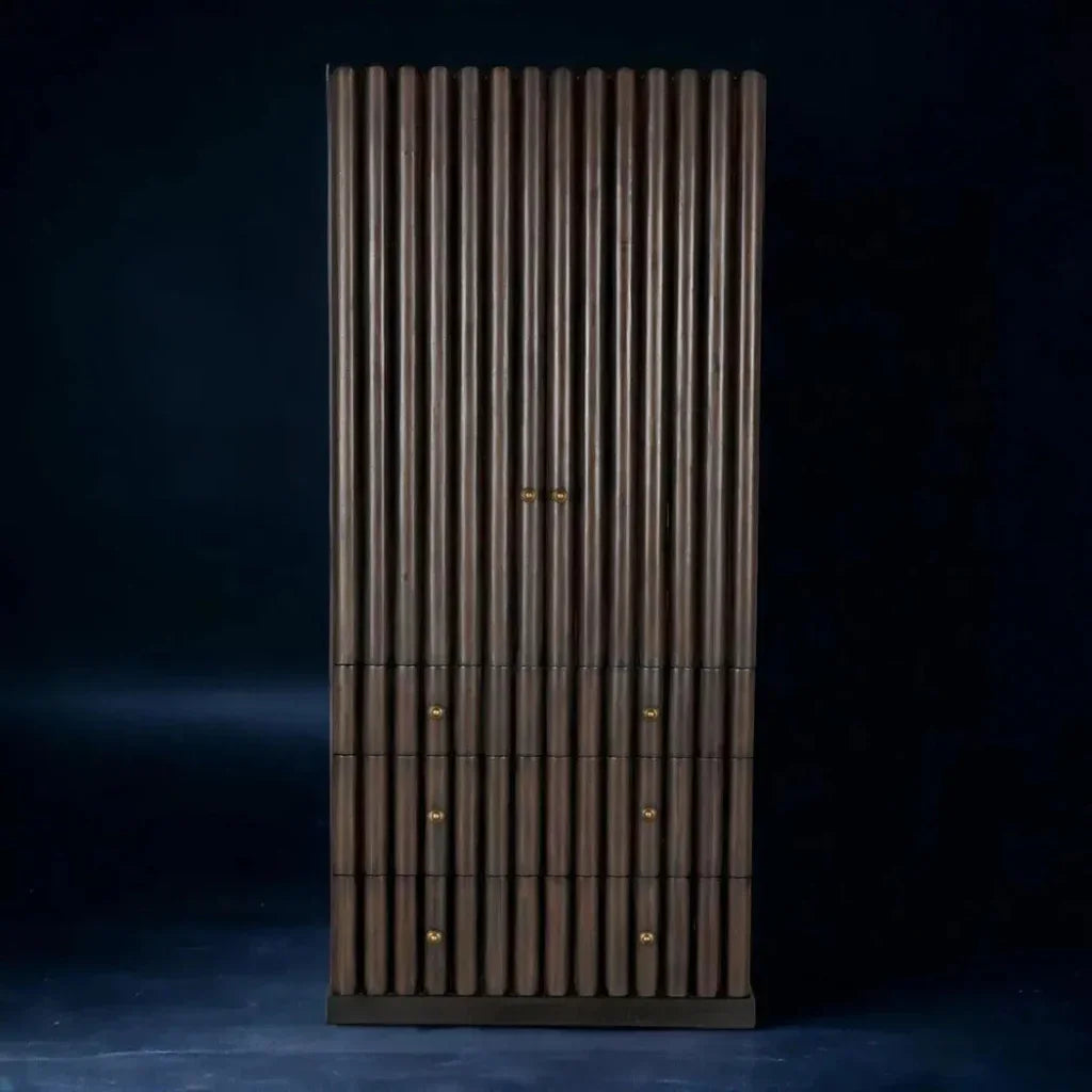 Amunet Hutch Bookcase Armoire Cabinet - LOOMLAN - Noir - Bookcases