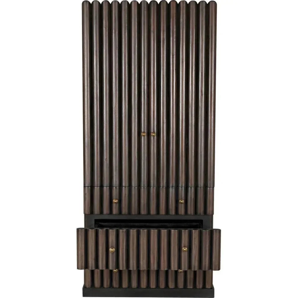 Amunet Hutch Bookcase Armoire Cabinet - LOOMLAN - Noir - Bookcases