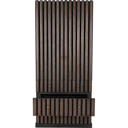 Amunet Hutch Bookcase Armoire Cabinet - LOOMLAN - Noir - Bookcases