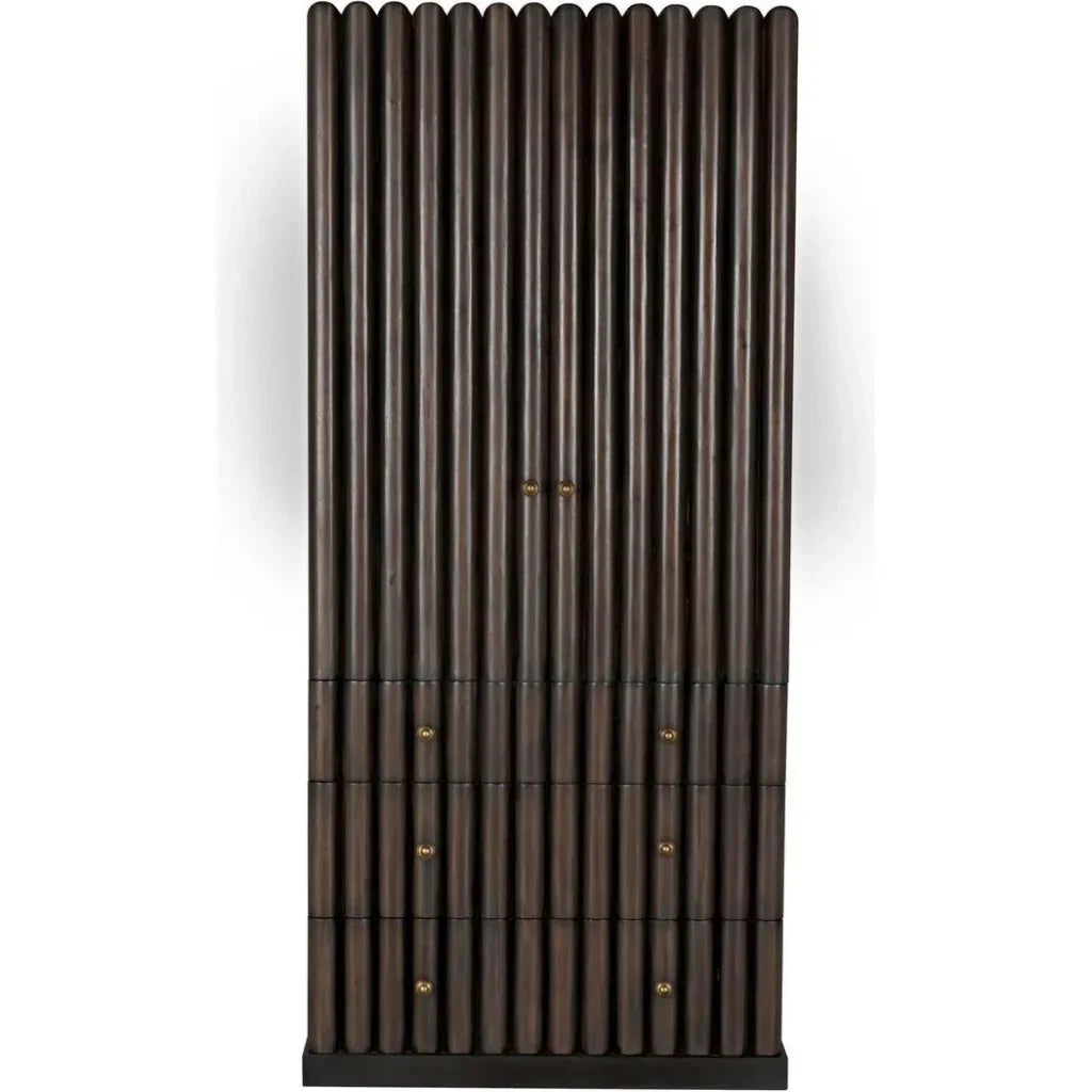 Amunet Hutch Bookcase Armoire Cabinet - LOOMLAN - Noir - Bookcases