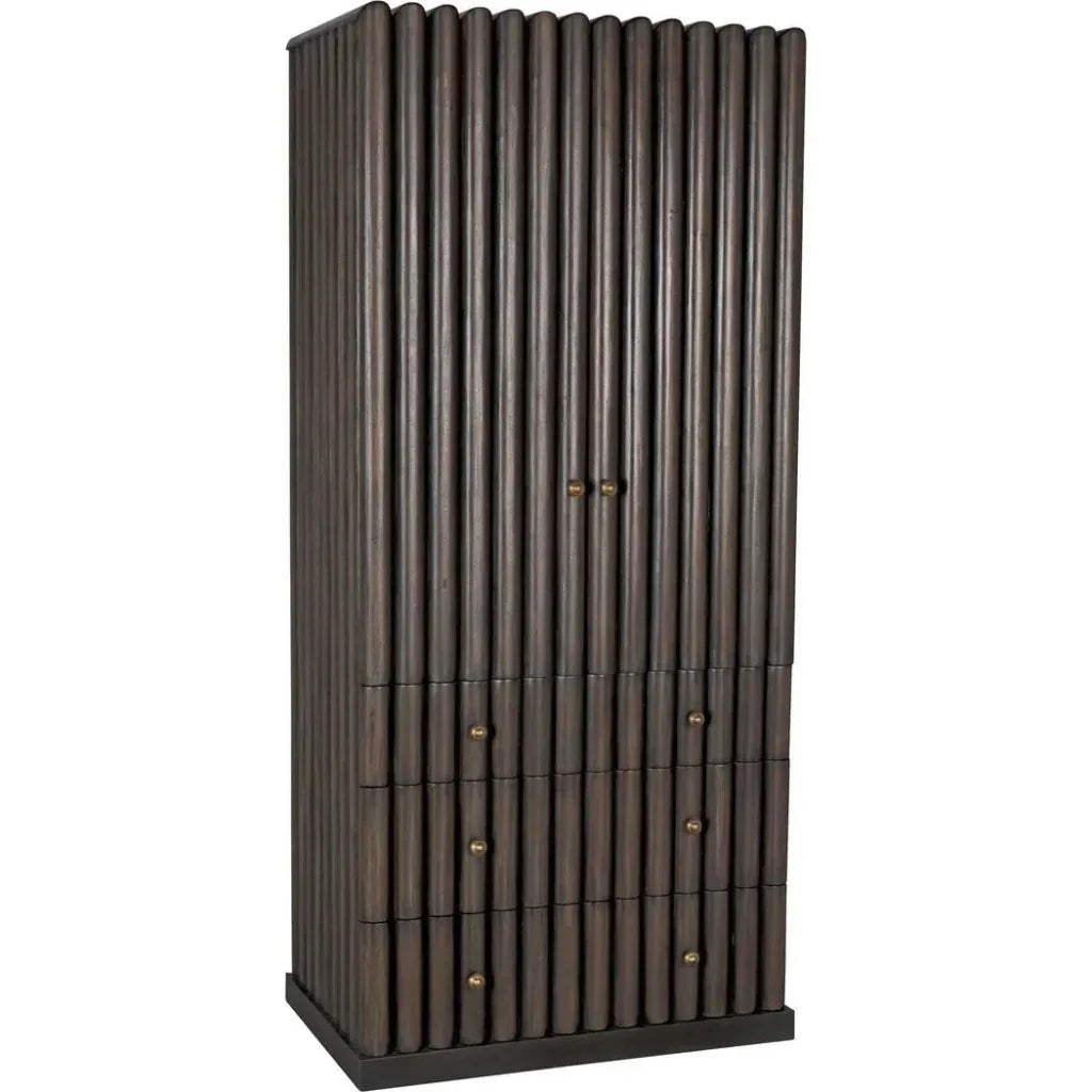 Amunet Hutch Bookcase Armoire Cabinet - LOOMLAN - Noir - Bookcases