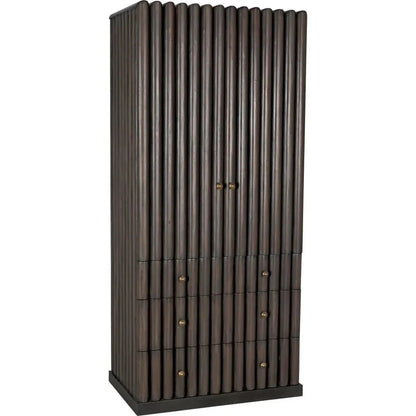 Amunet Hutch Bookcase Armoire Cabinet - LOOMLAN - Noir - Bookcases