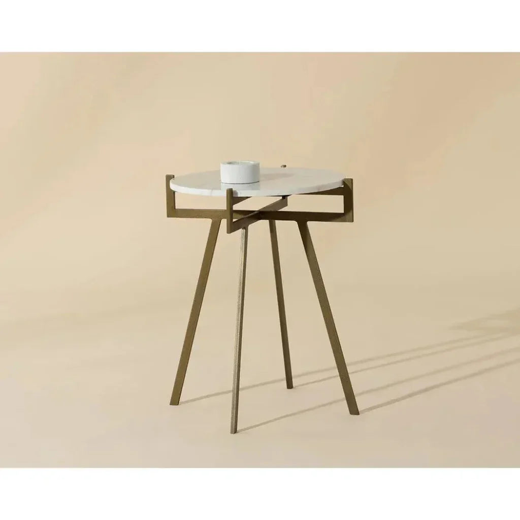 Anak Marble Top Round End Table - LOOMLAN - SUNPAN - Side Tables