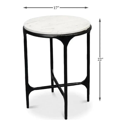 Anapa Round End Table - LOOMLAN - Sarreid - Side Tables