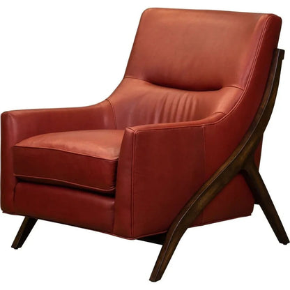 Anastasia Leather Modern Elegance Chair - LOOMLAN - Olivia + Quinn - Club Chairs