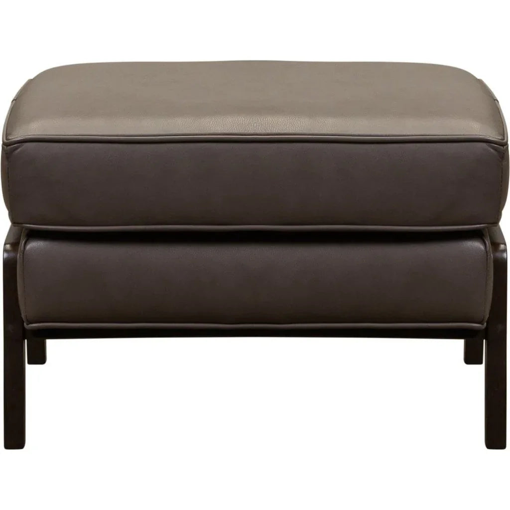 Anastasia Rectangular Leather Ottoman - LOOMLAN - Olivia + Quinn - Ottomans