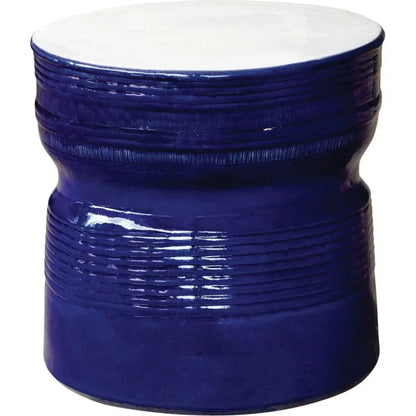 Ancaris Ring Accent Table - Navy Blue Outdoor End Table - LOOMLAN - Seasonal Living - Outdoor Side Tables