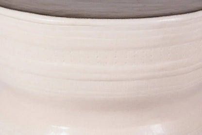 Ancaris Ring Handcrafted Ceramic Patio Accent Table - LOOMLAN - Seasonal Living - Outdoor Side Tables