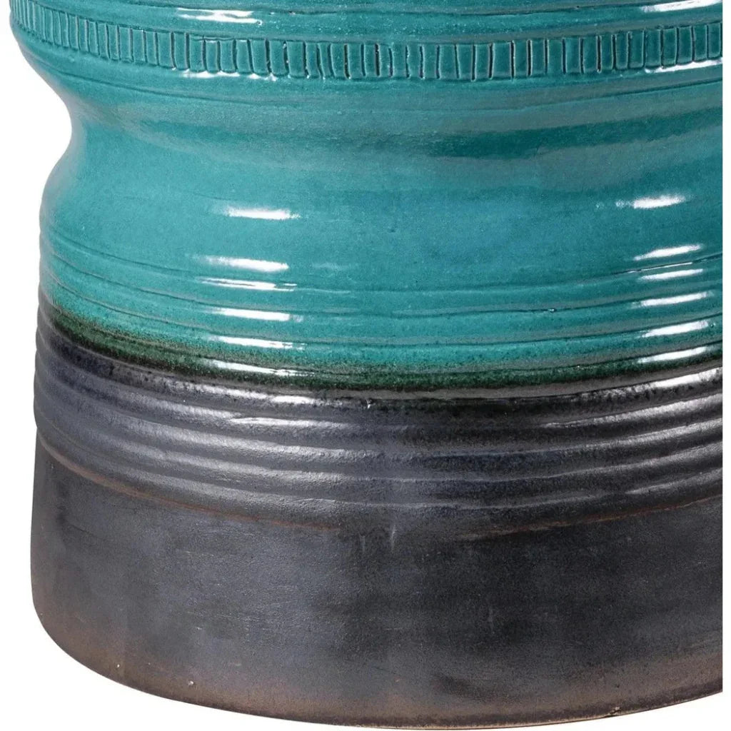 Ancaris Stool - Aquamarine Outdoor Stool-Garden Stools-Seasonal Living-LOOMLAN