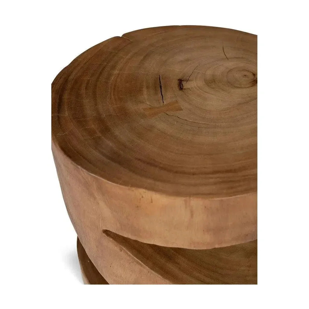 Anchali Natural Solid Chamcha Wooden Side Table - LOOMLAN - Urbia - Side Tables