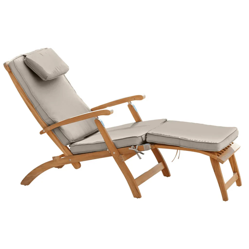 Anders Teak Patio Folding Lounge Deck Chair-Outdoor Lounge Chairs-HiTeak-LOOMLAN