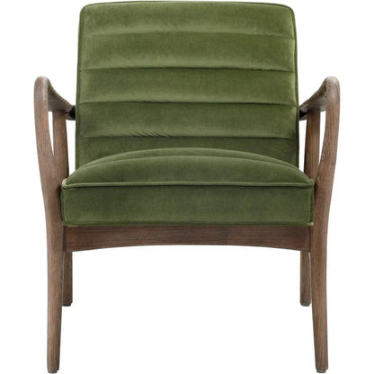 Anderson Performance Fabric Fiber & Wood Green Armchair - LOOMLAN - Moe's Home - Accent Chairs