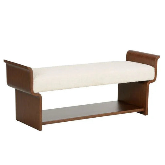 Ando Wood Framed Bedroom Bench - LOOMLAN - Wildwood - Bedroom Benches