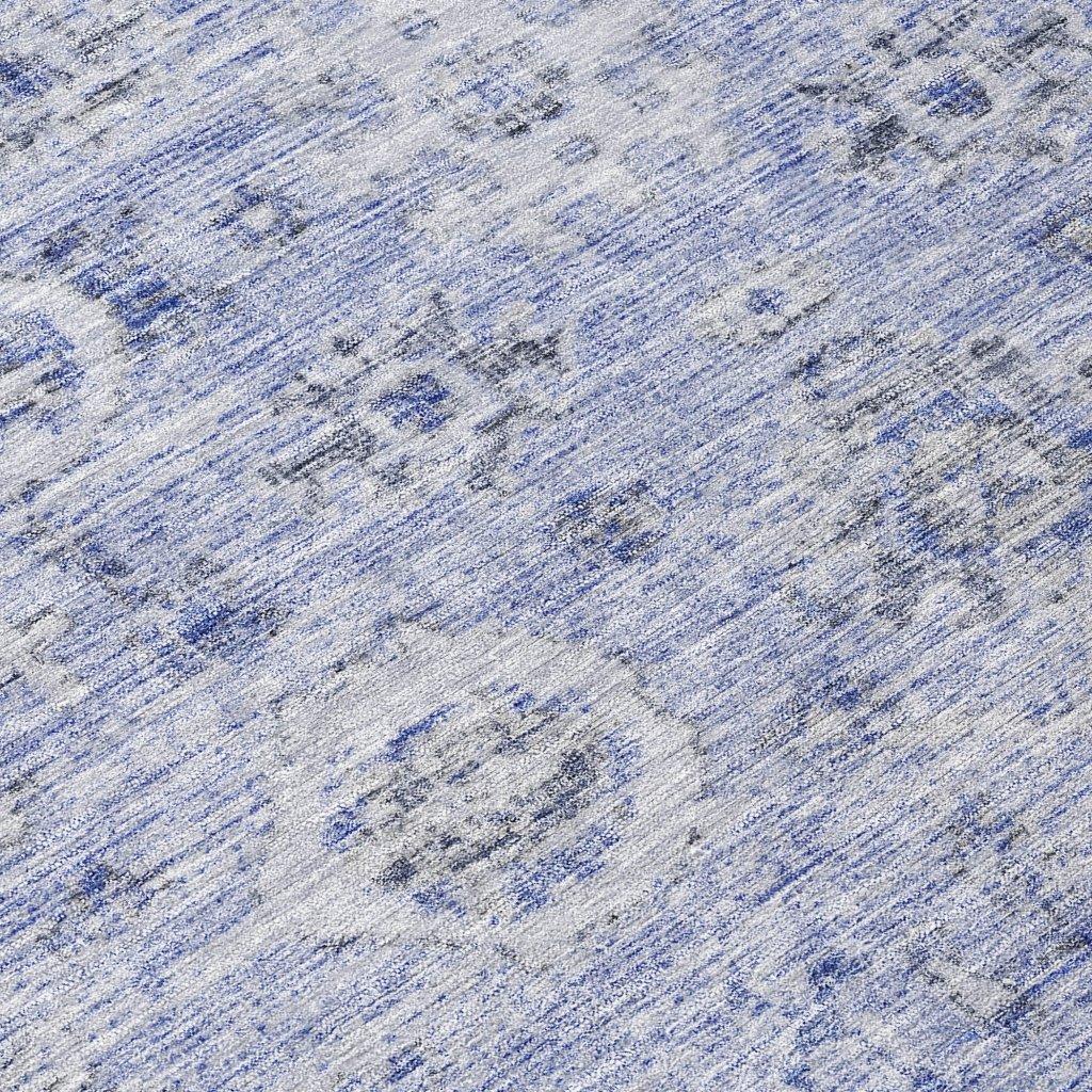 Andorra Blue Washable Indoor-Outdoor Rug-Outdoor Rugs-LOOMLAN Rugs-LOOMLAN