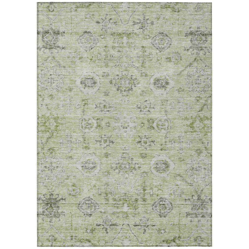 Andorra Green Washable Indoor-Outdoor Rug-Outdoor Rugs-LOOMLAN Rugs-2'6" x 3'10"-LOOMLAN