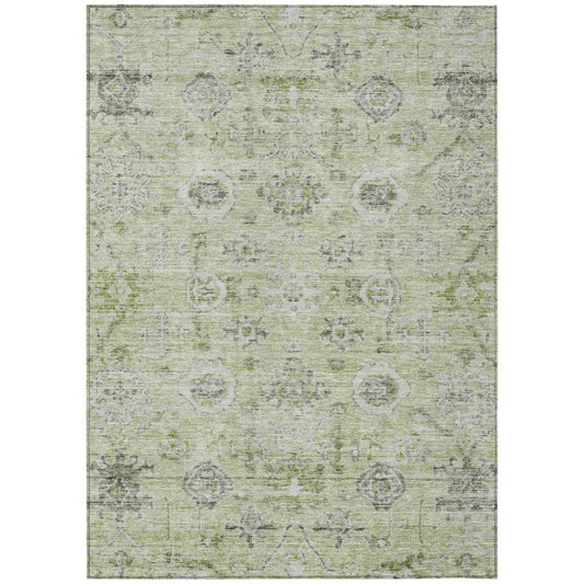 Andorra Green Washable Indoor-Outdoor Rug-Outdoor Rugs-LOOMLAN Rugs-2'6" x 3'10"-LOOMLAN