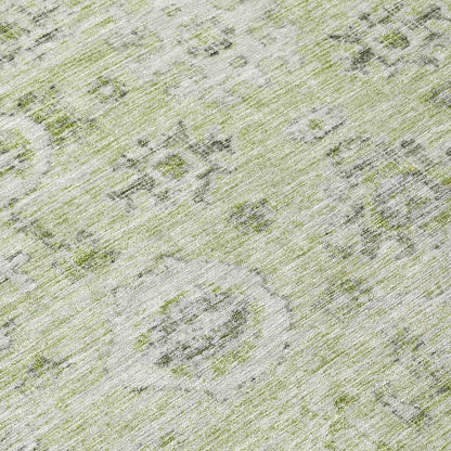 Andorra Green Washable Indoor-Outdoor Rug-Outdoor Rugs-LOOMLAN Rugs-LOOMLAN