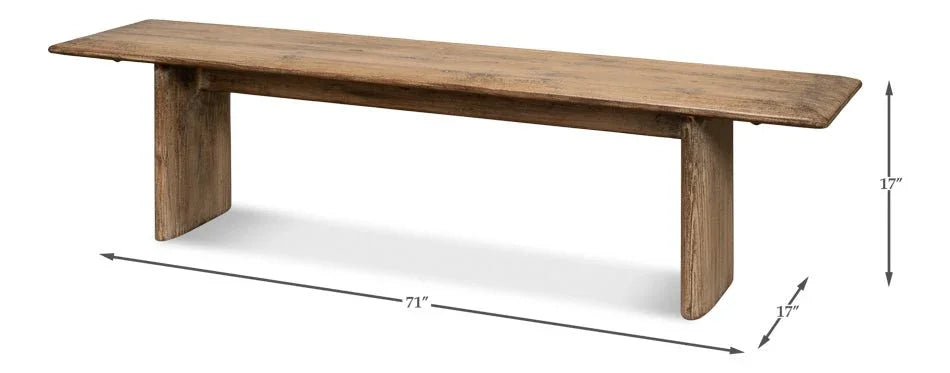 Andre Natural Wooden Bedroom Bench - LOOMLAN - Sarreid - Bedroom Benches