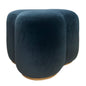 Andrea Blue Velvet Fabric Ottoman-Ottomans-Wildwood-Blue-LOOMLAN