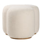 Andrea Blue Velvet Fabric Ottoman-Ottomans-Wildwood-White-LOOMLAN