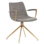 Andres Fabric Swivel Dining Armchair - LOOMLAN - SUNPAN - Dining Chairs