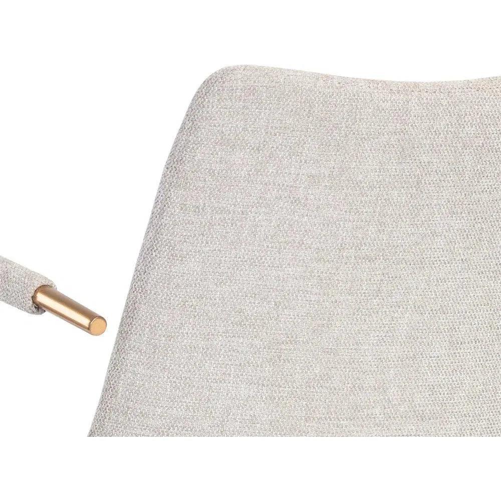 Andres Fabric Swivel Dining Armchair - LOOMLAN - SUNPAN - Dining Chairs