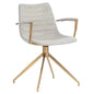 Andres Fabric Swivel Dining Armchair - LOOMLAN - SUNPAN - Dining Chairs