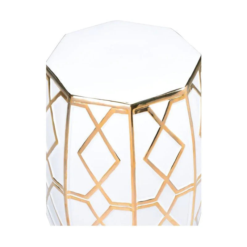 Andreu Ceramic Outdoor Garden Stool-Garden Stools-Chelsea House-LOOMLAN
