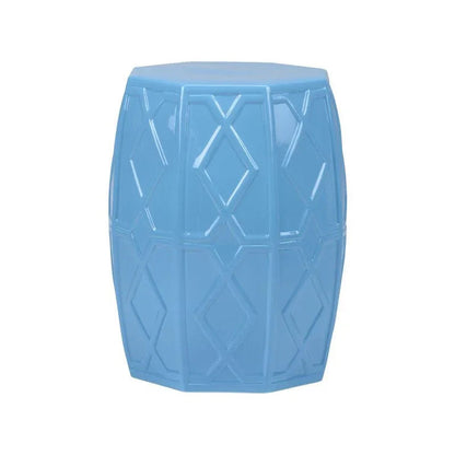 Andreu Ceramic Outdoor Garden Stool-Garden Stools-Chelsea House-Blue-LOOMLAN