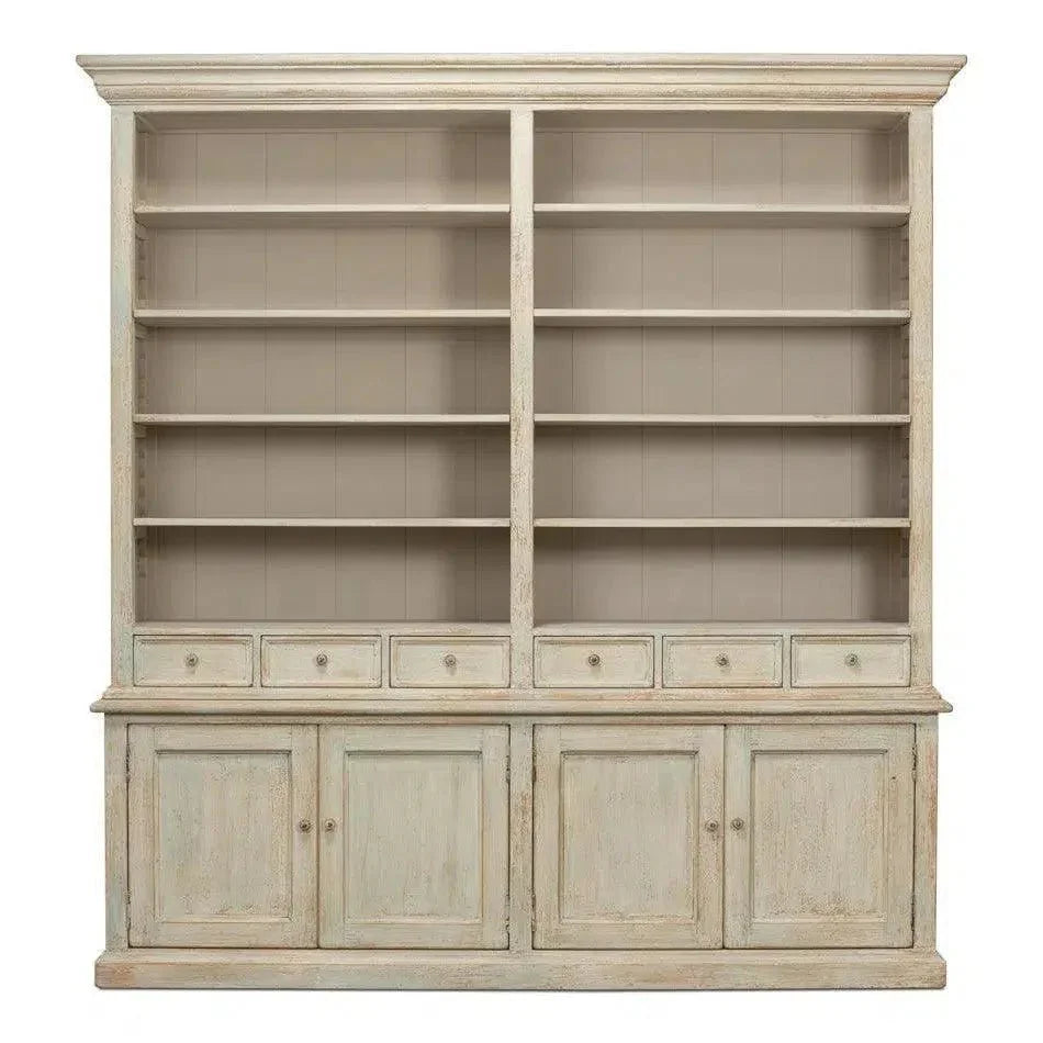 Angelique Bookcase With Cabinets and Drawers - LOOMLAN - Sarreid - Bookcases