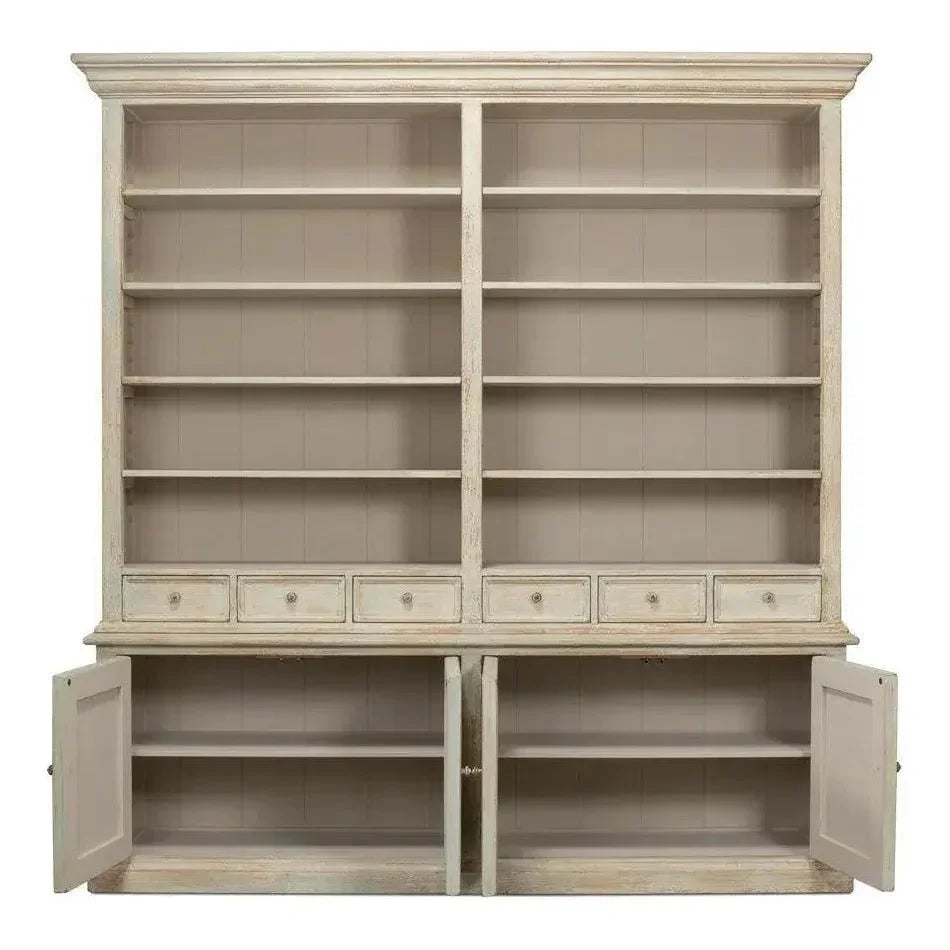Angelique Bookcase With Cabinets and Drawers - LOOMLAN - Sarreid - Bookcases