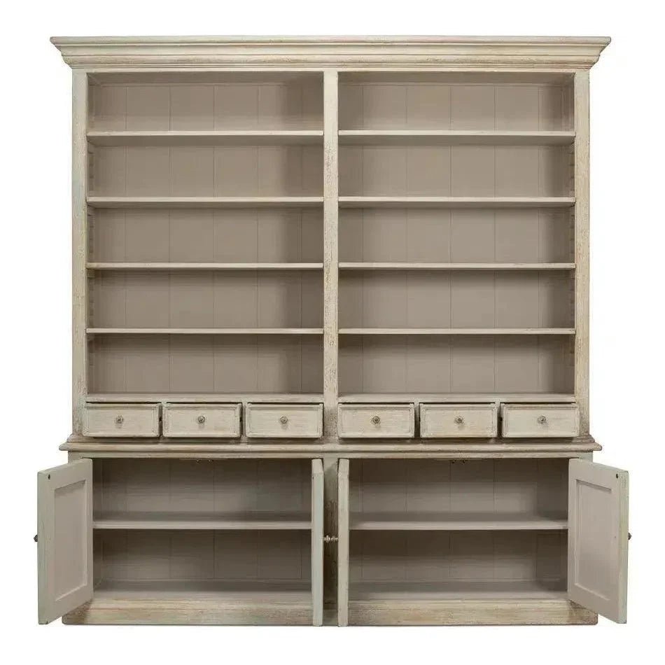 Angelique Bookcase With Cabinets and Drawers - LOOMLAN - Sarreid - Bookcases