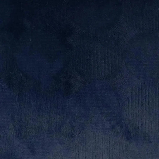 Angelou Indigo Solid Faux Fur Navy Large Throw Pillow - LOOMLAN - D.V. Kap - Throw Pillows