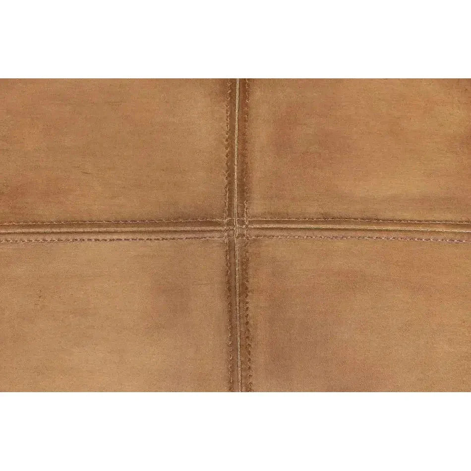 Angus Accent Chair Brown Leather - LOOMLAN - Sarreid - Accent Chairs