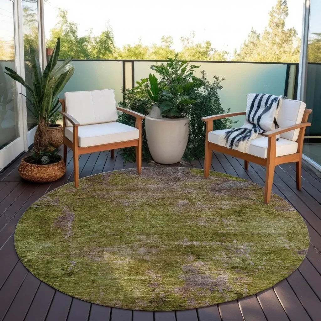 Anjari Green Washable Indoor - Outdoor Rug - LOOMLAN - LOOMLAN Rugs - Outdoor Rugs