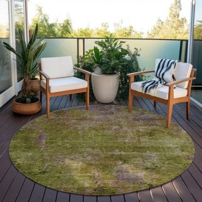Anjari Green Washable Indoor - Outdoor Rug - LOOMLAN - LOOMLAN Rugs - Outdoor Rugs